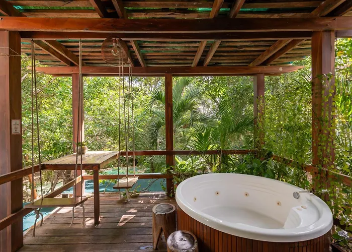 Luxury Jungle With Private Jacuzzi & Cenote Pool View Apartment Chemuyil