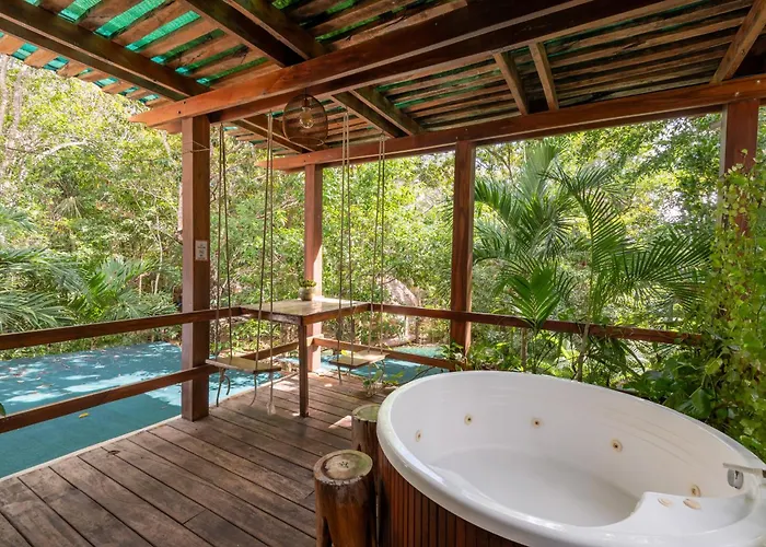 Luxury Jungle With Private Jacuzzi & Cenote Pool View Apartment Chemuyil